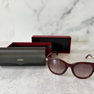 Cartier Panther Cateye Sunglasses Gradient Lenses